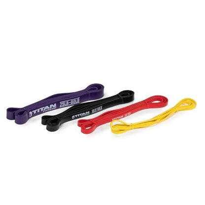 Titan Fitness 41-in Light Multi-Pack Latex Bands, Pull-Up Bands, Resistance Band Set for Workouts, Fitness and Strength Training