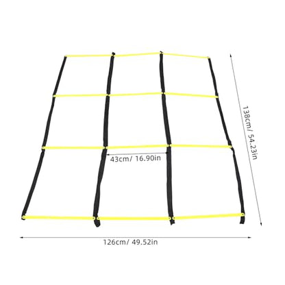 ARTIBETTER Agility Ladder for Football and Soccer Training Multifunctional Foldable Speed Ladder with 9-Square Soft Rungs for Athlete Footwork and Agility Drills