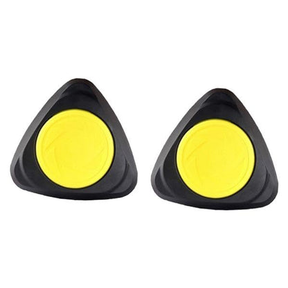 Core Sliders Exercise Gliding Discs, 2 Pack, 48cm (18.9in) PP, for Hardwood & Carpet, Squats & Ab Workouts, Black Yellow