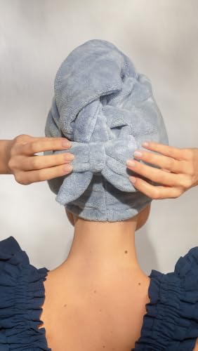 Kitsch XL Microfiber Hair Towel Wrap for Women - color: Coastal Blue