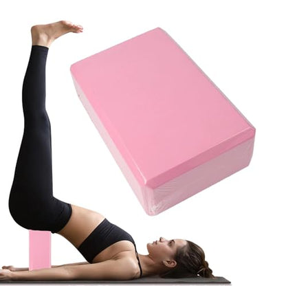 Yoga Blocks 2 Pack, High Density EVA Foam Block, Non-Slip Yoga Bricks, Gym Bricks, Fitness Exercise Blocks for Balance Training, Stretching, Pilates, Meditation, Support Deepen Poses