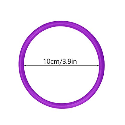 24 Pcs Multicolor Plastic Toss Rings Ring Toss Game Carnival Rings for Speed and Agility Practice Games, Garden Backyard Outdoor Games, Bridal Shower Game, Game Booth (3.94 Inch)