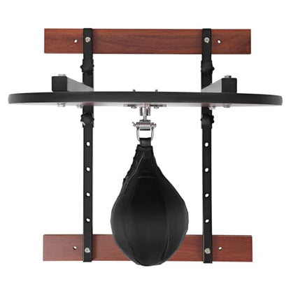 Speed Bag Platform Set, Adjustable Height Punching Bag Wall Mounted Fitness Training Punching Bag w/360° Ball Bearings for Reflex Coordination (Height-Adjustable Version)