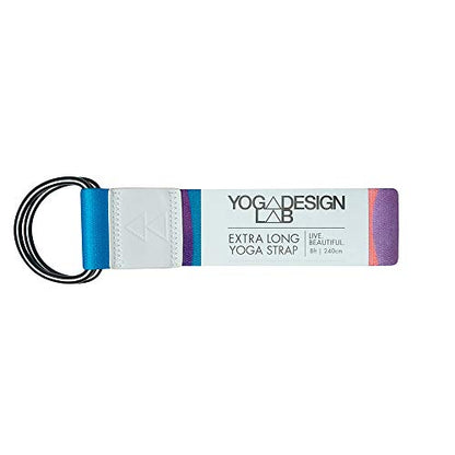 yogadesignlab | The Yoga Strap | Luxurious, Extra Long, Super Soft, Eco Printed | Studio Quality, Adjustable | Safely Stretch Further and Hold Longer | 8 ft Long - color: Mexicana, size: 240cm