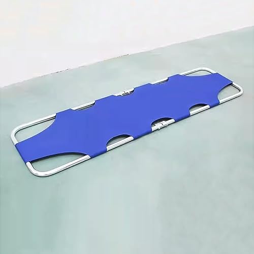 Folding Stretcher with Handles - Cloth, Aluminum Alloy e, Spine Board Imlizat for Patient Transport & Sports Mcine - Lightweight, Portable, Emerncy Use - color: Aluminum Alloy Frame