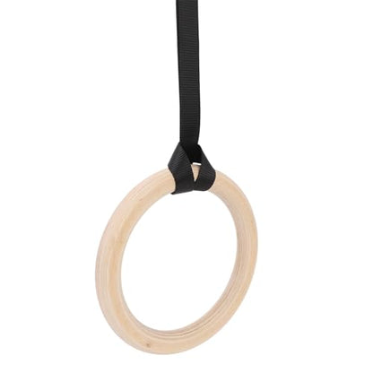 Home Gym Rings Wooden Gymnastics Rings Birch Pull Up Strength Training Bodyweight Fitness Workout Gym Rings for Outdoor
