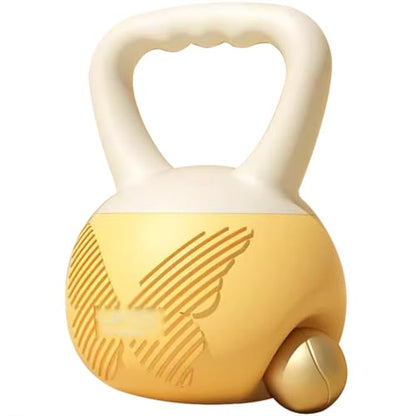 Kettlebell Weights Office Strength Training Soft Kettle Bells, Gym Muscle Strengthening Kettle Ball, Ergonomic Wave Handle, Gift(Yellow-10kg) - color: Yellow-10kg