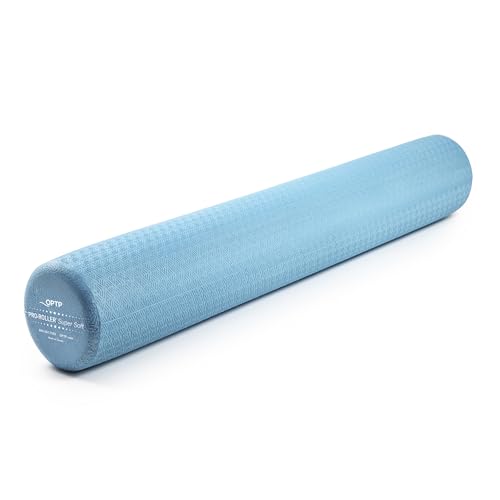OPTP PRO-Roller Super Soft Density Foam Roller 36 in - Light Blue Low Density Foam Roller for Exercise, Gentle Massage, and Physical Therapy 36" x 6" Round