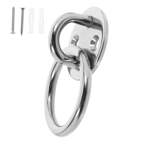 Milisten Heavy Duty Stainless Steel Ceiling Mount Bracket for Fitness Equipment Swings Suspension Trainer Straps Grade Durability with Screws Smooth Finish Reliable Load Capacity