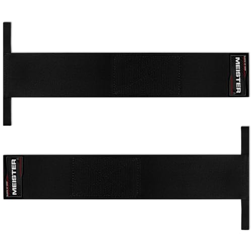 Meister 18" Elastic Wrist Wraps - Heavy-Duty Support for Weightlifting, Strength & Cross Training - color: Black
