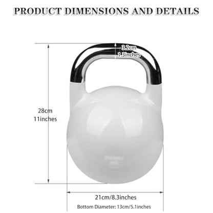 Kettlebell Weights Fitness Steel Competitive Kettle Bells, Muscle Training Dumbbells for Men and Women, Flat Bottom, Gym Exercise Equipment(18kg)