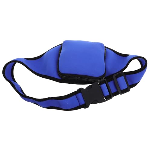 Mic Belt Waist Pack Neoprene Zippered Microphone Bag Sweat-resistant Mic Holder for Fitness Instructors Running Trainers Workout Waistband Pack Blue