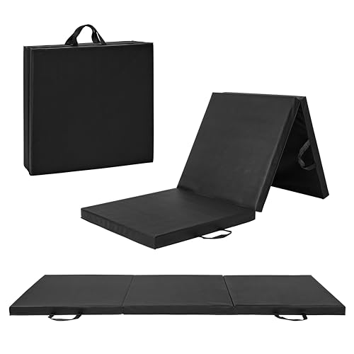CAP Barbell All Purpose Folding Anti Tear Exercise Training Aerobic Fitness Gym & Gymnastics Balance Mat | Multiple colors - color: Black, style: 6' x 2' x 2.0" Thick