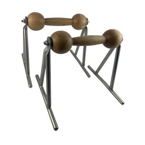 Push Up Bar Parallettes Bar for L Sit, Adults Push Handle Strength Training Equipment, Wood Metal 11x10.2x7.1 inch