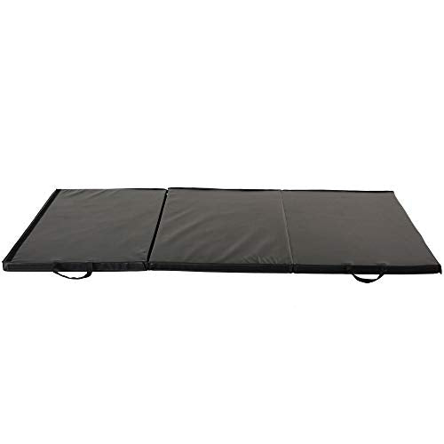Sunny Health & Fitness Tri-Folding & Puzzle Exercise Mats – Extra Thick, Durable, Non-Slip, Water-Resistant Cushioning for Home Gym, Yoga, MMA, Gymnastics, Cardio, and Core Workouts - style: 6 FT x 3 FT