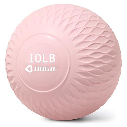 Slam Ball Medicine Ball Weighted Balls for Exercise and Workout, Strength, Cardio, Cross-Training and Core Workouts - color: Pink, size: 10 LB