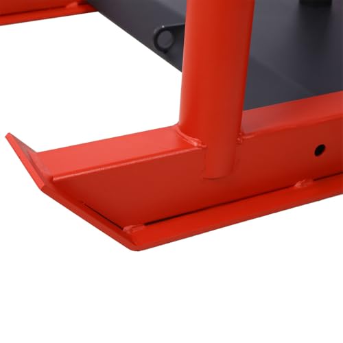 Weight Training Sled for Speed & Strength, Heavy-Duty Push Pull Fitness Sled with Harness & Straps, Compatible with 1" & 2" Plates, Steel Power Sled for Outdoor & Gym Training,Red - color: Red