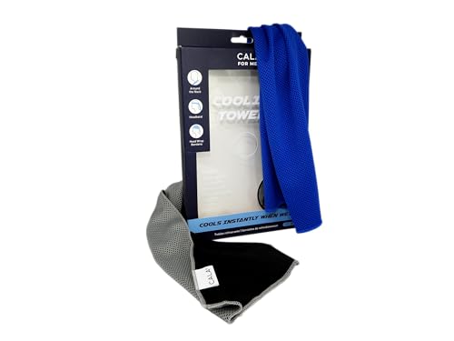 Cala - Cooling Towels (2 Pieces, Blue and Grey)