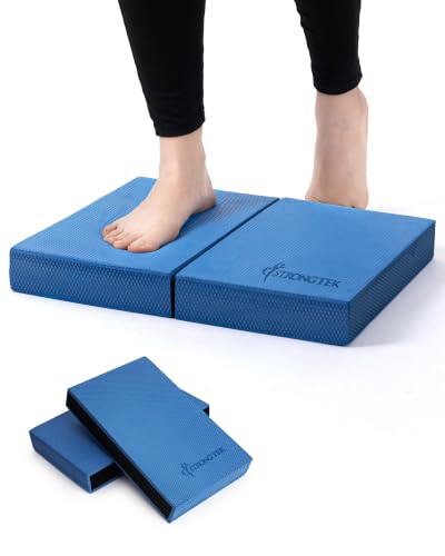StrongTek 2-in-1 Foam Balance Pad and Kneeling Pad, 15.8 or 19 in Sizes - color: L-BLUE