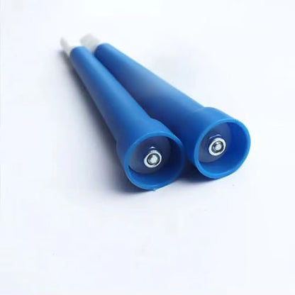 2 Pair Speed Jump Rope Handles Replacement Grip with Cable Mount Screw Rubber End Cap for Speed Jumping Rope Exercise Skipping Ropes Stainless Steel 2.5mm Wire Cord Repair Parts