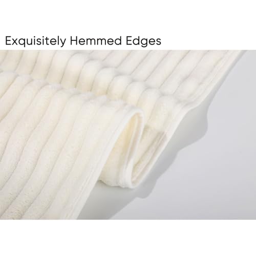 Luxury 4-Piece Quick-Dry Bath Towel Set 27.5X 55 Inches – Ultra Soft Microfiber for Bathroom, Bar, Pool, Gym & Travel – Elegant Twill Design - color: 4white