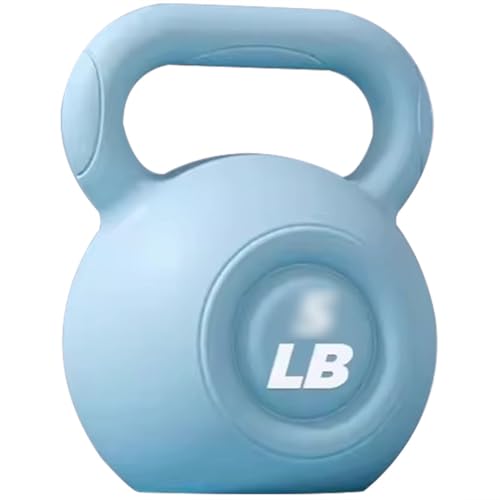 Kettlebell Weights Women's Fitness Shaping Kettle Ball, Home Strength Training Equipment, No Damage to The Floor, Slimming Arms/Swinging/Squatting(Blue,10LB)