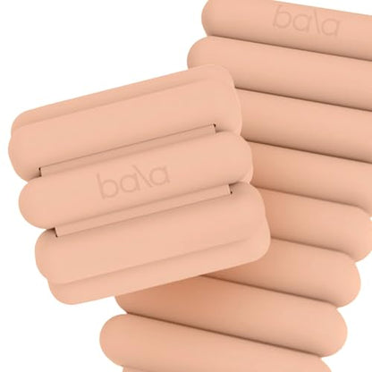 Bala Bangles Wrist & Ankle Weights for Women & Men, Home Gym Equipment - color: Sand, size: 3 LB