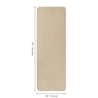 POLYTE 380 GSM Poly Blend Microfiber Quick Dry Waffle Bath Towel, 30x60 in - color: Beige