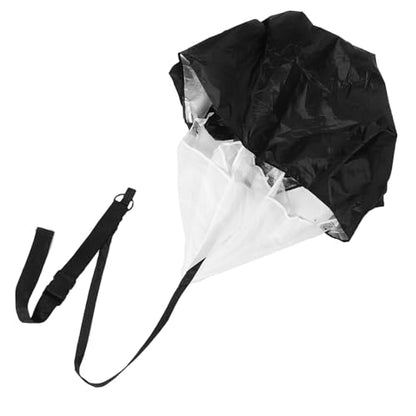 Resistance Running Parachute Umbrella with Waist Belt, Black Speed Training Chute for Football Sprint Agility and Fitness Conditioning