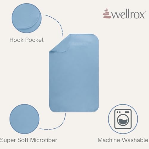 Microfiber Yoga Hand Towel – Super Soft, Quick-Dry, Non Slip Yoga Towel for Hot Pilates, Gym & Workouts (26.5" x 16", Blue) - color: Blue