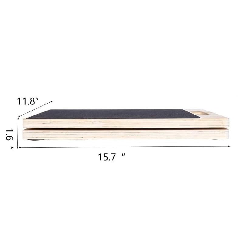 Professional Wooden Slant Board Adjustable Incline Wedge Stretcher with Side Handle Non Slip Suitable for Calf Ankle Achilles Heel Stretch Applicable to Squats Balance Mobility Daily Fitness Training