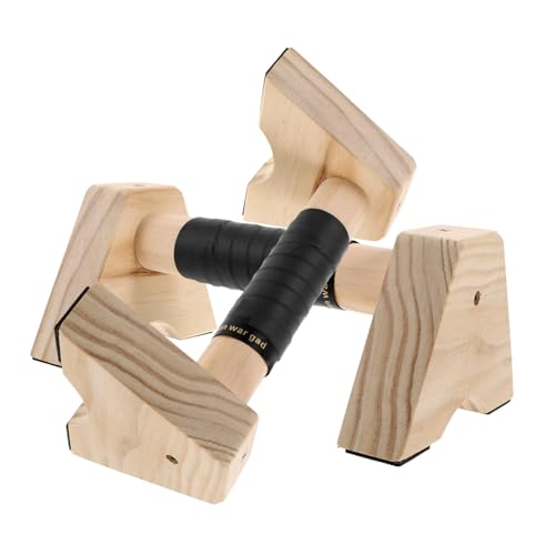 POPETPOP 2pcs Wooden Parallettes Bars Handles Support for Push-ups Calisthenics and Strength Training for Home Gym Workouts
