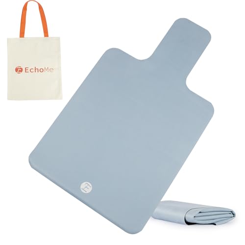 Echome Non-Slip Pilates Reformer Mat with Mesh Bag – Sweat-Wicking, Lightweight, Fits Balanced Body/Merrithew/Aeropilates (38"x22") - color: Dusty Blue