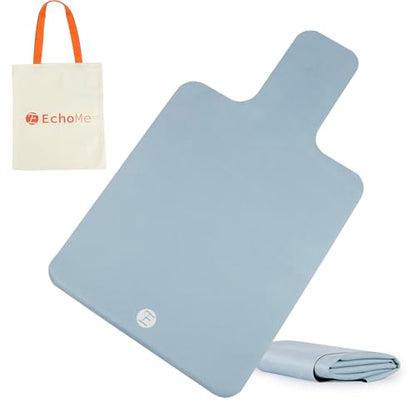 Echome Non-Slip Pilates Reformer Mat with Mesh Bag – Sweat-Wicking, Lightweight, Fits Balanced Body/Merrithew/Aeropilates (38"x22") - color: Dusty Blue