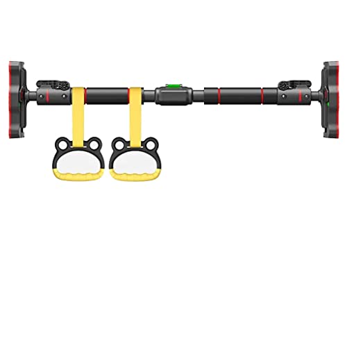 Chin Up Bar Portable Door Frame Pull Up Bar with Kids Gymnastics Rings, Safe Stable Lockable No Screw Wall Mounted Horizontal bar, Multifunctional Fitness Equipment (Size : 95-135CM) - size: 95-135CM