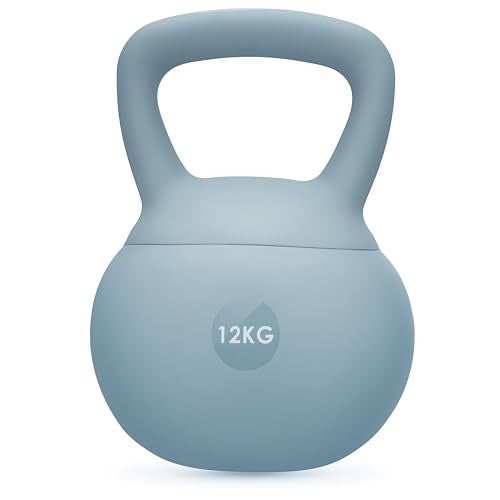 4kg Soft Kettlebell for Women, Non-Slip PVC Coated Home Fitness Weight for Pilates, Strength Training & Full-Body Workouts (Pink) - color: Bleu, size: 12 kg