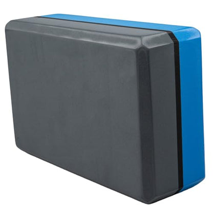 Golberg Foam Yoga Block – For Fitness, High Intensity Support and Improving Strength or Flexibility Pink/Green/Dark Green/Purple/Blue – 1/2/4 Pack - color: 2 Pack - Blue/Gray Split
