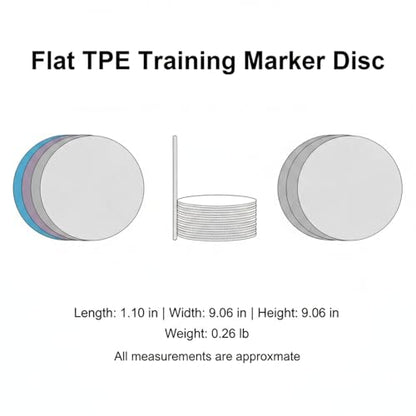 Flat TPE Training Marker Disc for Soccer and Agility Drills, 9.1 Inch (1 PC)