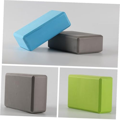 Levemolo 2 PCS Anti-skid High-density EVA Yoga Block Rectangular Supportive Exercise Cushion for Stability and Balance Grey Yoga Accessories for Home Workout and Stretching