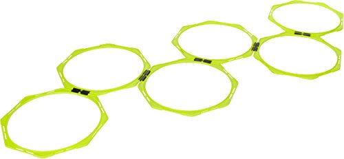Hexagonal Speed & Agility Training Rings - Set of 6 by Trademark Innovations - color: Light Green, size: 20"