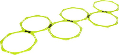 Hexagonal Speed & Agility Training Rings - Set of 6 by Trademark Innovations - color: Light Green, size: 20"