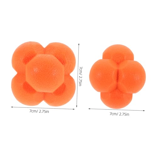 UKCOCO Hexagonal Reaction Ball for Hand Eye Coordination Training Reaction Speed for Team Sports Durable TPR Agility Ball for Soccer Basketball Tennis Unpredictable Bounces