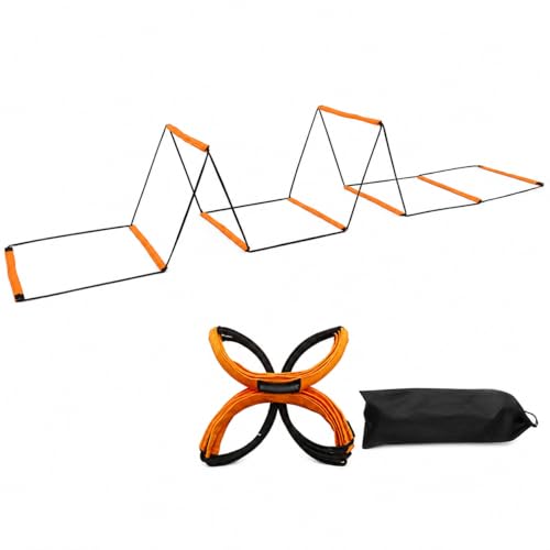 predolo Kids Agility Ladder, Speed Ladder Training for Football & Soccer, 15ft Agility Speed Ladder with Storage Bag, Team Conditioning Equipment, Flitting Agility Ladder 8 Grid