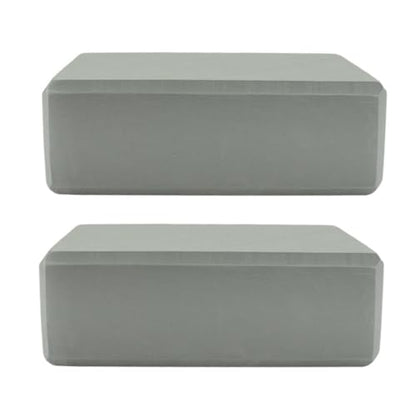 2pcs Anti-skid High Density Eva Yoga Block Rectangular Yoga Cushions for Beginners Injury Support Durable Eco-friendly Props Grey