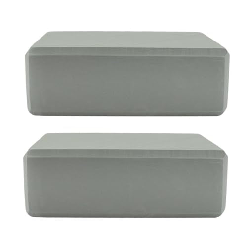 2pcs Anti-skid High Density Eva Yoga Block Rectangular Yoga Cushions for Beginners Injury Support Durable Eco-friendly Props Grey