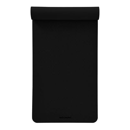 Retrospec Zuma Yoga Mat | 1/2 Inch Thick Non Slip Workout Mat | TPE Exercise Mat for Yoga, Pilates & Stretching | 72x24in - color: Black
