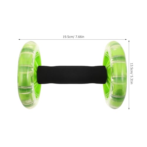 1 Pair Ab Roller - Stability Dual-Wheel Fitness Roller for Abs Back and Arms - Abdominal Wheel Workout Equipment for Home Gym Exercise, Women Men, Beginners - color: Green
