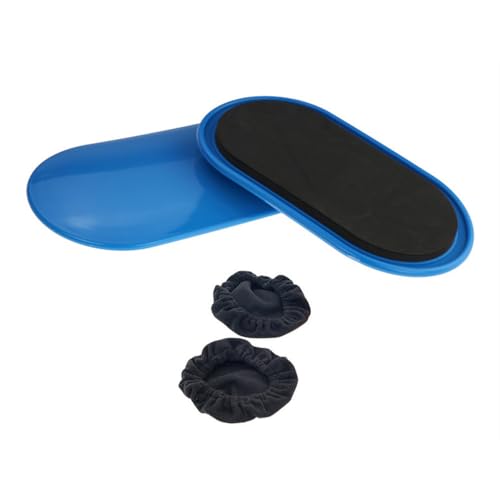 Full Body Exercise Sliders Fitness Discs Sport Core Sliders with Foot Cover for Carpet and Hardwood Floors Sport Glide Discs Stretch Gym Equipment - color: Blue