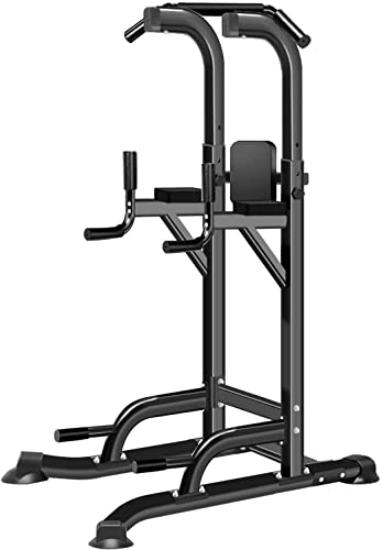 Power Tower Adjustable Height Pull Up & Dip Station Multi-Function Home Strength Training Fitness Workout Station for Home Gym - color: K