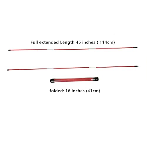 2 Pack Collapsible Golf Alignment Sticks, Upgraded Durable Aluminum Joint Golf Swing Training Sticks for Aiming and Putting